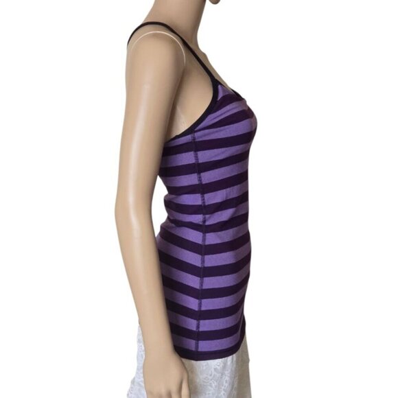 Lululemon Power Y Tank Top striped purple Women's Size 4 - Picture 2 of 5